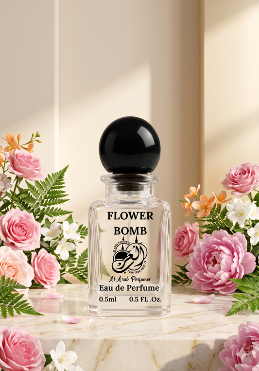 FLOWER BOMB Premium Eau De Parfum by Al Arab Perfumes – Floral Long-Lasting Luxury Fragrance