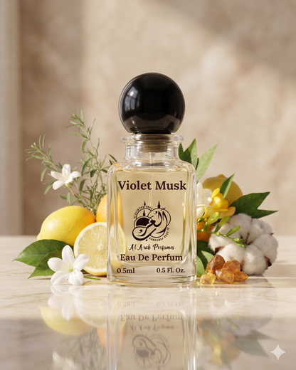 VIOLET MUSK Premium Eau De Parfum by Al Arab Perfumes – Long-Lasting Floral Musk Fragrance